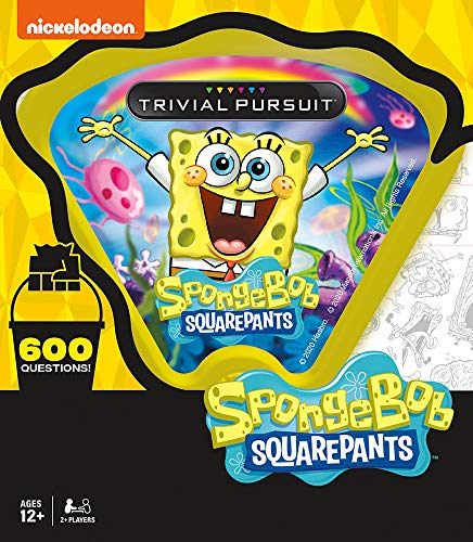 Trivial Pursuit SpongeBob SquarePants Quickplay Edition | Trivia Game Questions from Nickelodeon's SpongeBob SquarePants | 600 Questions & Die in Travel Container | Officially Licensed SpongeBob Game