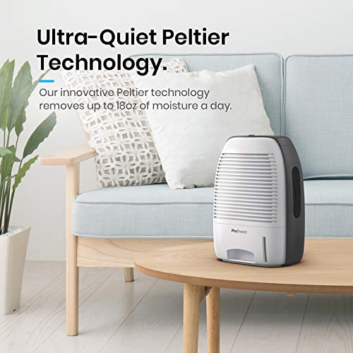 Pro Breeze Premium Electric Dehumidifiers for Bathroom Small, 2200 Cubic Feet (250 sq ft), 52oz Capacity, Compact and Portable for Humidity in Home, Basement, Bedroom, RV, Office, Garage - Dehumidifiers for Home