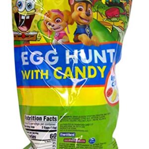 Nickelodeon Themed Candy Filled Plastic Easter Eggs Basket Stuffers, 2.82 Ounce, 16 Count