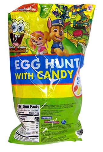 Nickelodeon Themed Candy Filled Plastic Easter Eggs Basket Stuffers, 2.82 Ounce, 16 Count