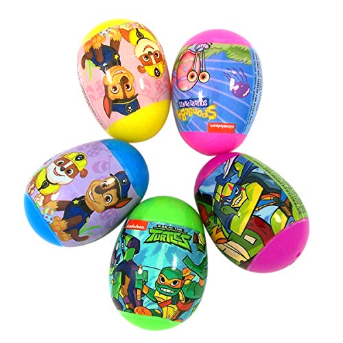 Nickelodeon Themed Candy Filled Plastic Easter Eggs Basket Stuffers, 2.82 Ounce, 16 Count