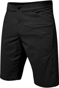 fox racing men's ranger utility shorts, off-road bmx cycling, adjustable waist, removable liner, water repellent, black, 32