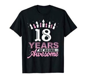 18 years old 18th birthday shirts for girls - candle gift t-shirt
