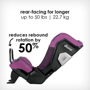 Diono Radian 3QXT 4-in-1 Rear and Forward Facing Convertible Car Seat, Safe Plus Engineering, 4 Stage Infant Protection, 10 Years 1 Car Seat, Slim Fit 3 Across, Purple Plum