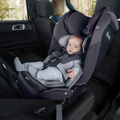 Diono Radian 3QX 4-in-1 Rear & Forward Facing Convertible Car Seat, Safe+ Engineering 3 Stage Infant Protection, 10 Years 1 Car Seat, Ultimate Protection, Slim Fit 3 Across, Black Jet