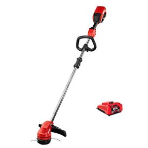 skil pwr core 40 brushless 40v 14'' string trimmer kit with dual line bump feed, includes 2.5ah battery and auto pwr jump charger - lt4818-10