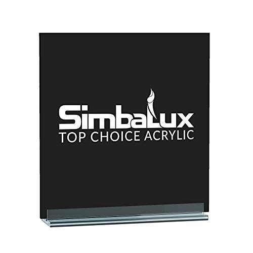 SimbaLux Acrylic Sheet Black Opaque Cast Plexiglass 12" x 24" Long Panel 1/8" Thick (3mm) Plastic Plexi Glass Board with Protective Paper for Signs, DIY Display Projects, Craft, Easy to Cut