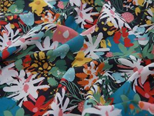 cottonvill collection bloom 20count cotton print quilting fabric (1yard, 01-bloom main-1)