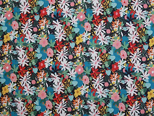 COTTONVILL Collection Bloom 20COUNT Cotton Print Quilting Fabric (1yard, 01-Bloom Main-1)