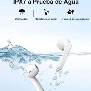 Wireless Earbuds, Bluetooth 5.3 Earphones with Active Noise Cancelling Air Buds Pods 3D Stereo in-Ear Built-in Mic IPX7 Waterproof Sport Headsets Bluetooth Headphones for iPhone/Android/airpod Case