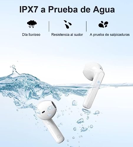 Wireless Earbuds, Bluetooth 5.3 Earphones with Active Noise Cancelling Air Buds Pods 3D Stereo in-Ear Built-in Mic IPX7 Waterproof Sport Headsets Bluetooth Headphones for iPhone/Android/airpod Case