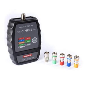 4 port coax cable mapper, tester, tracer, and toner - commercial grade coaxial wire continuity checker