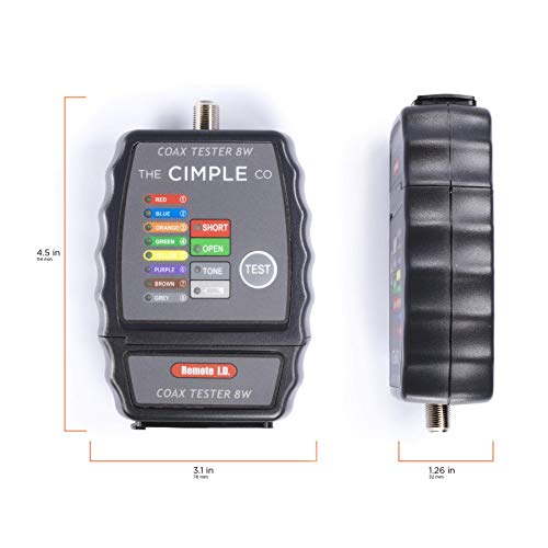 8 Port Coax Cable Mapper, Tester, Tracer, and Toner - Commercial Grade Coaxial Wire Continuity Checker