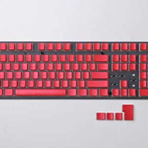 HK Gaming Pudding Keycaps Set | Doubleshot PBT Keycap Set | Full 108 OEM Profile Key Set | ANSI US-Layout | for Mechanical Keyboard | Compatible with Cherry MX, Gateron, Kailh, Outemu | Red