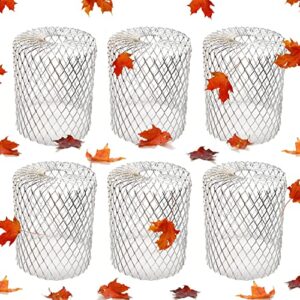 gutter guard (6 pack) leaf filter gutter strainer & downspout guard - better than roof gutter screen - mesh leaf guards with up to 4in diameter - gutter drain cover & gutter down spout rain protector