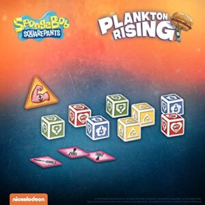 USAOPOLY Spongebob: Plankton Rising Cooperative Dice and Card Game | Featuring Artwork & Characters from Nickelodeon's Spongebob Squarepants Cartoon | Officially Licensed Spongebob Game