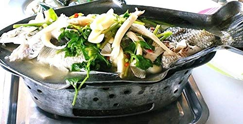 Fish Shaped Plate Hot Pot Tray With Stove Set Aluminium Charcoal Asian Thai Food Chafing Dishes