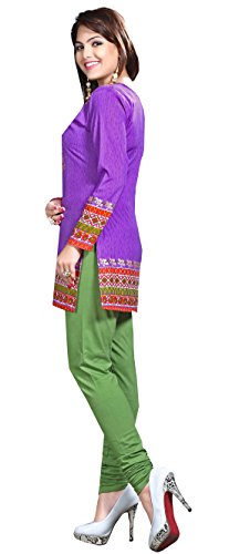 Maple Clothing Women's Short Kurta Tunic Kurti Top Indian Clothing (Purple, 3XL)