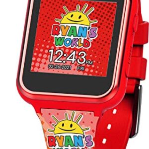 Accutime Kids Ryan's World Red Educational, Touchscreen Smart Watch Toy for Boys, Girls, Toddlers - Selfie Cam, Learning Games, Alarm, Calculator, Pedometer and More, 7Model: RYW4005AZ