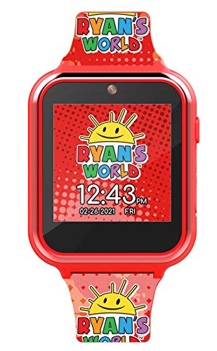 Accutime Kids Ryan's World Red Educational, Touchscreen Smart Watch Toy for Boys, Girls, Toddlers - Selfie Cam, Learning Games, Alarm, Calculator, Pedometer and More, 7Model: RYW4005AZ