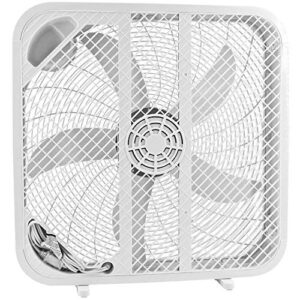 Genesis 20" Box Fan, 3 Settings, Max Cooling Technology, Carry Handle, White (G20BOX-WHT)