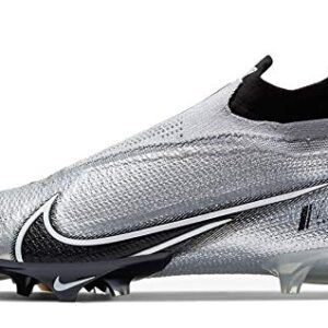 Nike Vapor Edge Elite 360 Flyknit Mens Football Cleat Ao8276-100 Size 7 Silver/Black