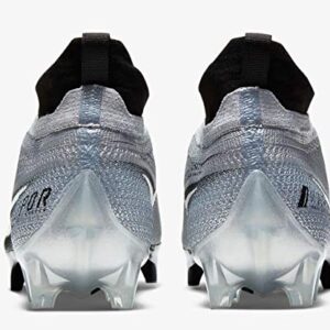 Nike Vapor Edge Elite 360 Flyknit Mens Football Cleat Ao8276-100 Size 7 Silver/Black