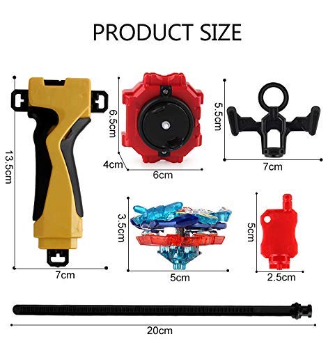 R1-58-6-Bey Battle Gyro Burst Battle Evolution Metal Fusion Attack Set with 4D Launcher Grip Set