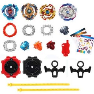 R1-58-6-Bey Battle Gyro Burst Battle Evolution Metal Fusion Attack Set with 4D Launcher Grip Set