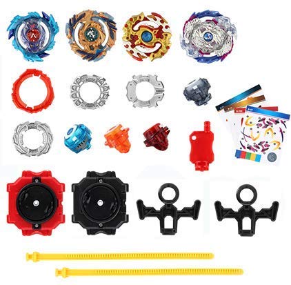 R1-58-6-Bey Battle Gyro Burst Battle Evolution Metal Fusion Attack Set with 4D Launcher Grip Set