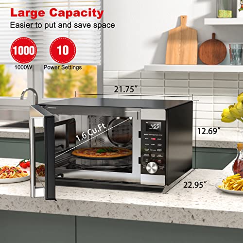 Galanz GSWWA16S1SA10 3-in-1 SpeedWave with TotalFry 360, Microwave, Air Fryer, Convection Oven with Combi-Speed Cooking, 1.6 Cu.Ft/ 1000W, Stainless Steel