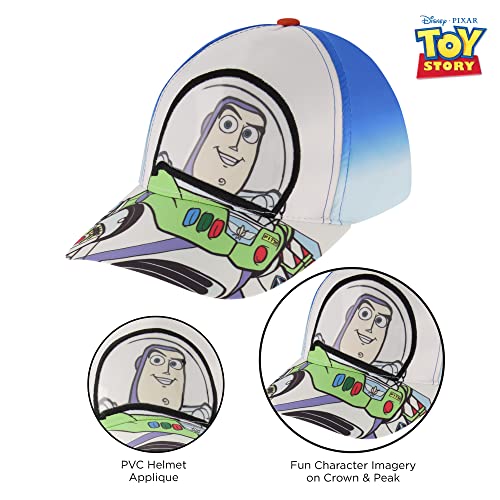 Disney Boys' Little Kid Baseball Cap, Toy Story Buzz Lightyear Adjustable Toddler Hat for Ages 2-4, Multicolor