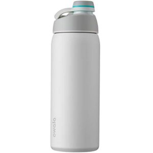 owala twist insulated stainless steel water bottle for sports and travel, bpa-free, 32-ounce, shy marshmallow