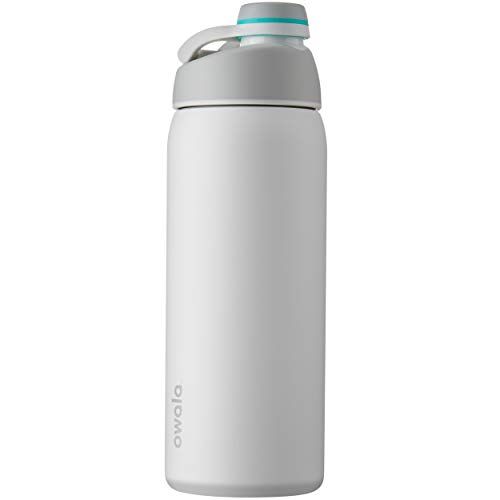 Owala Twist Insulated Stainless Steel Water Bottle for Sports and Travel, BPA-Free, 32-Ounce, Shy Marshmallow