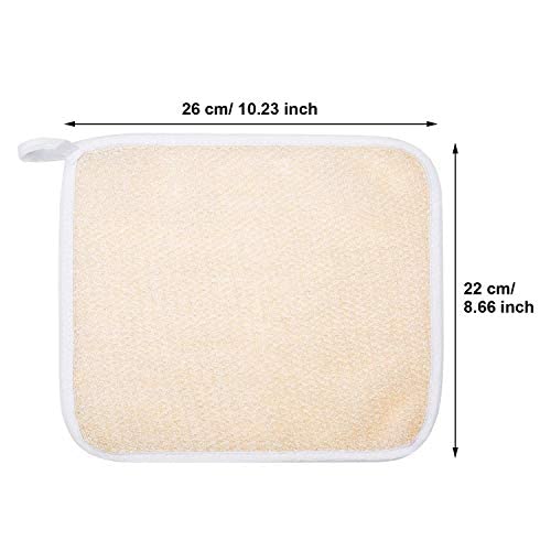 15 Packs Exfoliating Face Body Wash Cloths Towel Two Side Soft Weave Bath Cloth Exfoliating Scrubbing Massage Bath Cloth for Women and Man (White Edge)