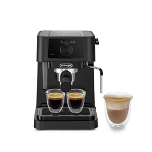 de'longhi stilosa ec230.bk, traditional barista pump espresso machine, espresso and cappuccino, 2 cups, black