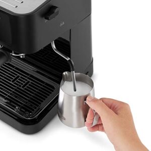 De'Longhi Stilosa EC230.BK, Traditional Barista Pump Espresso Machine, Espresso and Cappuccino, 2 cups, Black