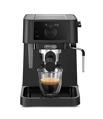 De'Longhi Stilosa EC230.BK, Traditional Barista Pump Espresso Machine, Espresso and Cappuccino, 2 cups, Black