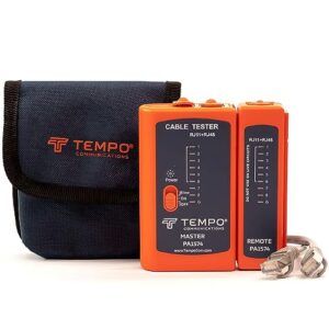 tempo pa1574 network cable cat5e tester | telephone & ethernet cable mapper | continuity tester for rj45, rj11, rj12 | cat5, cat5e, cat6 (2023 model)