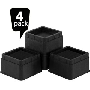joyclub bed risers 2 inch heavy duty furniture risers for sofas table couch lift height of 2 or 4 inches
