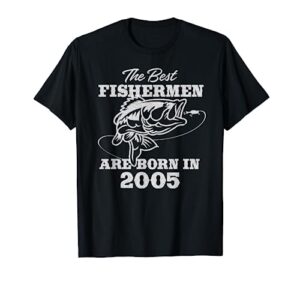 18 year old fisherman: fishing 2005 18th birthday t-shirt