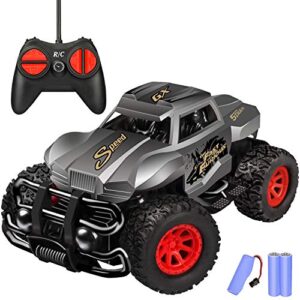 remote control car for kids, rc stunt car with led headlights, double sided 360°rolling rolling rotating rotation, outdoor rc car toy birthday gifts for kids age 3-8 boys monster truck (blue)…