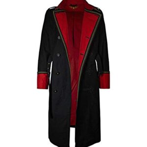 40k Warhammer Iconic Imperial Guard Costume Long Coat Red and Black Combination (Medium) (XX-Large)