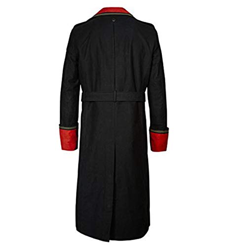 40k Warhammer Iconic Imperial Guard Costume Long Coat Red and Black Combination (Medium) (XX-Large)