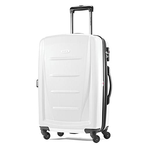 Samsonite Winfield 2 Hardside Expandable Luggage with Spinner Wheels, Checked-Medium 24-Inch, Brushed White