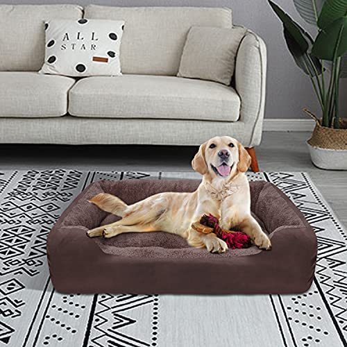 PUPPBUDD Dog Beds for Medium Dogs, Rectangle, Washable, Comfortable and Breathable Pet Sofa Warming Orthopedic For Dog