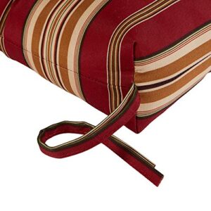Greendale Home Fashions Outdoor 44 x 22-inch High Back Chair Cushion, Set of 1, Tuscan Stripe