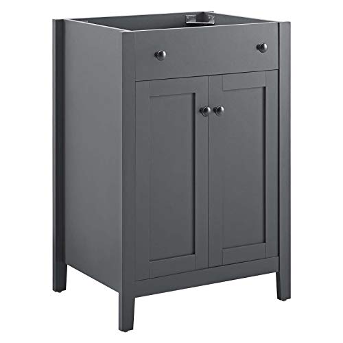 Modway EEI-3875-GRY Nantucket 24" Bathroom Vanity Cabinet in Gray (Sink Basin Not Included), 24 Inch