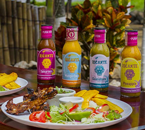Ricante Tropical Pineapple Habanero Infused Everything Sauce, Keto and Gluten Friendly, Whole 30 Approved, 12-Ounce Bottle