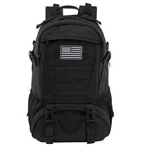 Jueachy Tactical Backpack for Men Hiking Day Pack Molle Backpack Military Rucksack Waterproof 30L EDC Bag with USA Flag Patch